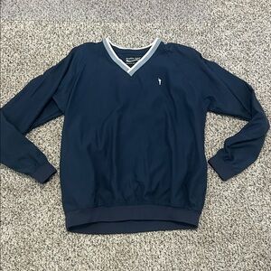 Austin Golf Navy V-Neck Windbreaker pull over with Logo